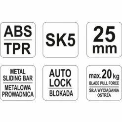 YATO Cuttermesser 25 Mm Teppichmesser Messer Paketmesser Paketcutter Universal YT-75101 -Schneidwerkzeug US Store 13965846 5