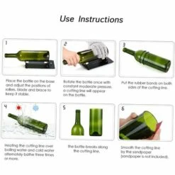 ASUPERMALL Glasflaschenschneider, 1 Paar Handschuhe, 1 Burste, 1 Schleifpapier, 1 Bohrer, 4 Schurze -Schneidwerkzeug US Store 19194761 3