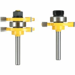 ASUPERMALL 2St 3/4" Auf 1/4" Shank Nut & Feder Fraser Set 3 Zahne T-Form Holz Fraser Fur Holzbearbeitung 8 ASUPERMALL 2St 3/4" Auf 1/4" Shank Nut & Feder Fraser Set 3 Zahne T-Form Holz Fraser Fur Holzbearbeitung -Schneidwerkzeug US Store 23124942 4