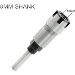 ASUPERMALL Federstahl 8Mm Schaft Fraser Verlangerungsstab Fraser Extender Collet-Halter-Adapter Mit Er16-8 8Mm Spannzangenfutter -Schneidwerkzeug US Store 23127536 3