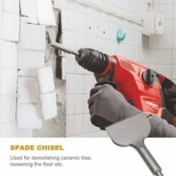 SDS PLUS Fliesenmeißel, 165 Mm X 75 Mm Hochwertige Verlängerungsserie, Gebogener Meißel Für Keramik- Und Bodenfliesen SOEKAVIA -Schneidwerkzeug US Store 33159880 5