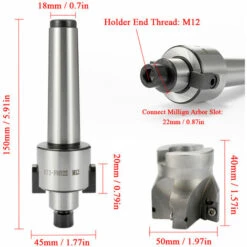 HAPPYSHOPPING Metall Genauigkeit CNC Werkzeugmaschine MT3-FMB22 M12 Halter Planfräser Arbor 10 STÜCKE Hartmetalleinsätze Drehwerkzeug -Schneidwerkzeug US Store 34645011 5