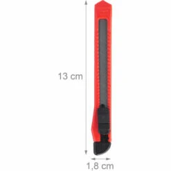 Relaxdays Cuttermesser 100er Set, Sicheres Einrasten, 9mm Abbrechklingen, Messer Für Kartons & Tapete, Zum Basteln, Rot -Schneidwerkzeug US Store 34735562 5