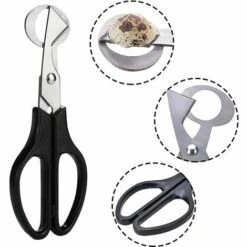 Wachteleier Schere 2 Stücke Edelstahl Wachteleierschere Küchenwerkzeug Eierschalenöffner Eierteiler Eieröffner Eierschalenöffner Schere Zum Öffnen Für Zuhause Küche Restaurant (black) SOEKAVIA -Schneidwerkzeug US Store 37155250 4