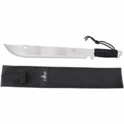 Machete Third, 39 Cm Klinge Aus Rostfreiem Stahl, Griff Aus Geflochtenem Seil, Mit Nylonscheide, Satiniert, 13796SL