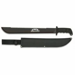 Machete Martinez Albainox Amazonas Schwarz, Edelstahlblech Von 45,8 Cm, Mango Aus Gummi, Nylonmanschette, 32088