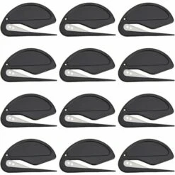 ILOVEMILAN 12er Set Brieföffner Für Herren 4 Farben Mit Rasierklinge Für Briefumschläge, Päckchen, Papierschneider, Briefschneider