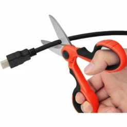 LANGRAY Elektrikerschere 142 Mm, Hochwertige Gezackte Klinge Aus Rostfreiem Stahl, Professioneller ABS-Kabelabzieher Mit Doppelter Injektion, Scharf Und Langlebig, Geeignet Für Links- / Rechtshänder -Schneidwerkzeug US Store 52037786 5