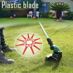 LANGRAY 100 Stück Rasentrimmer-Klingen, Schneidplättchen, Kunststoff Ersatzmesser, Rasenmäherklinge Ersetzen, 100 Kunststoffmesser Für Akku-Rasentrimmer, Frt18A Frt18A1 Kunst 46155 Frt20A1 Zubehör -Schneidwerkzeug US Store 52972191 4