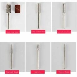 QERSTA Professionelles Nagelpolierset, Nagelpoliermaschine, Universeller Schleifkopf, Professionelle Nagelmaniküre, Für Maniküre, Pediküre, Peeling, Polieren, Schleifen -Schneidwerkzeug US Store 54919620 4