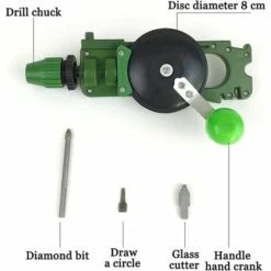 LANGRAY Manueller 5-in-1-Lochstanzer, Lochöffner Für Glasfliesen, Eingebauter Handschärfer, Schere, Haushaltswerkzeuge Zum Schneiden Und Schleifen -Schneidwerkzeug US Store 55034676 3