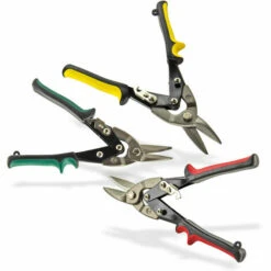 DEMA Blechschere Metallschere Durchlaufschere Blech Metall Scheren Set 3-tlg. 250 Mm