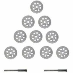 WERKZEUGE 10 Stück Diamant-Klinge Diamant-Schneidmaterialien 22 Mm + 2 X Kohlenstoffstahl-Klappenfräser Zum Idealen Schneiden Von Edelsteinen, Glas, Keramik, Porzellan, Fliesen