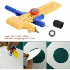 QERSTA Einstellbares Kompass-Cutter Circle Cutter Messer Für Papier/Folie/Leder/Handwerk Compass Circle Cutter -Schneidwerkzeug US Store 64156086 3