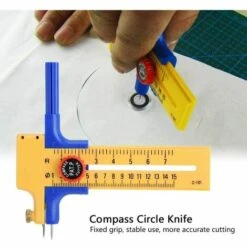 QERSTA Einstellbares Kompass-Cutter Circle Cutter Messer Für Papier/Folie/Leder/Handwerk Compass Circle Cutter -Schneidwerkzeug US Store 64156086 4