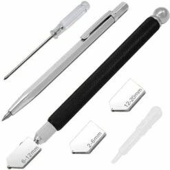 Dontodent Professioneller Glasschneider, Manueller Glasschneider, Diamant-Glasschneider, Glasschneider, Glasschneider Für 2-20 Mm, Selbstölender Glasschneider, Griff Aus Wolframlegierung
