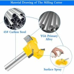 MINKUROW Schaft-Holzfräser T-förmiger Holzfräser 1/4-Zoll-Schaft-Planfräser Mit 8-mm-Schaft T-Nut-Fräser-Holzbearbeitungswerkzeug -Schneidwerkzeug US Store 64525705 3
