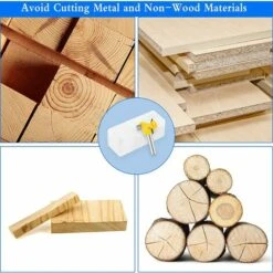 MINKUROW Schaft-Holzfräser T-förmiger Holzfräser 1/4-Zoll-Schaft-Planfräser Mit 8-mm-Schaft T-Nut-Fräser-Holzbearbeitungswerkzeug -Schneidwerkzeug US Store 64525705 4