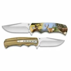 Jagdmesser Martinez Albainox Mit Mango Druck 3d Hirsch Und 8,8 Cm Edelstahlklinge Mit Clip Und Farbbox