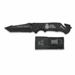 Taktisches Messer K25 CNP, Mango Aluminium, Klinge Aus 9 Cm Rostfreiem Stahl, Titanbeschichtet, Mit Nylonscheide