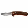 Assistiertes Taschenmesser Third, Holzgriff Mit Orangefarbenen Einlagen, Klinge Aus Rostfreiem Stahl 8,5 Cm, Feststellachse, Gesamt 19,9 Cm, K4108R