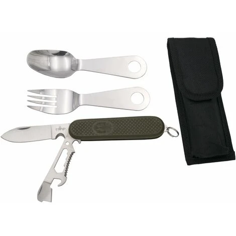 Taschenmesser Und Besteck Third F0164 Aus Edelstahl Mit Cm Klinge Aus Edelstahl, Mango Aus Militärischem Grünen ABS. Mit Nylonhülle 1 Taschenmesser Und Besteck Third F0164 Aus Edelstahl Mit Cm Klinge Aus Edelstahl, Mango Aus Militärischem Grünen ABS. Mit Nylonhülle