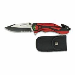 MARTINEZ ALBAINOX Albainox Tactical Assist Knife, Mango Aluminium, 8,3 Cm Klinge, Mit Clip, Nylonscheide, 18331AGR1030