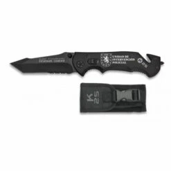 Messer K25 Tactical, Mango Aluminium, Klinge Aus 9 Cm Rostfreiem Stahl, Titanbeschichtet, In Nylonscheide