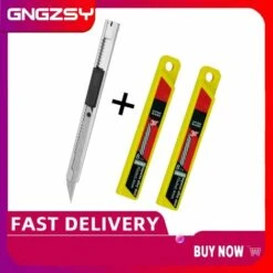 Fuienko 1 Stück Kunst Messer 20 Stücke Trimmer Skulptur Klingen Utility Snap-Off Cutter 0,4*9*70mm Spitze Allgemeine Zweck Auto Wrap Cut-Tool K25