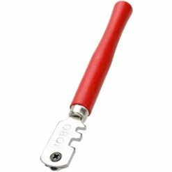 LIFCAUSAL 6-Rad-Glasschneider, Multifunktionaler Glasfliesen-Spiegelschneider, Holzgriff, Bleistift-Stil, Glasschneiderolle