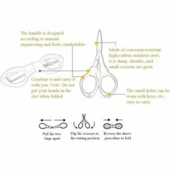 READCLY-Mini Faltbare Angelschere Aus Edelstahl, Blisterkartenpaket (Silber) -Schneidwerkzeug US Store 66737069 3