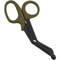 DECKON Medizinische Schere EMT Gefaltete Edelstahl-Verbandschere Trauma-Schere Für Outdoor-Reisen Notaufnahme Erste-Hilfe-Set (Schlammfarbe)