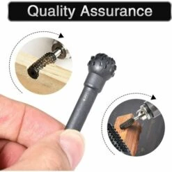 DECKON 5 Stück Frässtifte 1/4" 6mm Schaft Drehbohrer Drehraspel Bohrer Set Holzbearbeitung Meißel Rollschneider Prägung Polieren Gravurkopf Elektrowerkzeuge -Schneidwerkzeug US Store 66984520 5