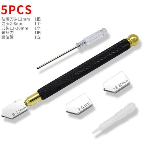 DECKON Professioneller Glasschneider, Manueller Glasschneider, Diamant-Glasschneider, Glasschneider, Glasschneider Für 2-20 Mm, Selbstölender Glasschneider, Griff Aus Wolframlegierung 3 DECKON Professioneller Glasschneider, Manueller Glasschneider, Diamant-Glasschneider, Glasschneider, Glasschneider Für 2-20 Mm, Selbstölender Glasschneider, Griff Aus Wolframlegierung – Bild 3
