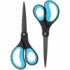 BENOBBY KIDS 2er-Pack 8-Zoll-Antihaft-Titan-Schere, Komfortabler Griff, Edelstahl, Professionell, Gerade Mehrzweckschere Für DIY-Bürohandwerk (Blau/Schwarz)