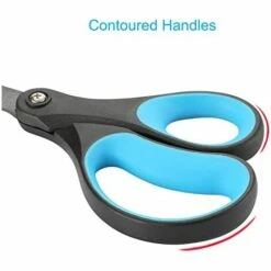 BENOBBY KIDS 2er-Pack 8-Zoll-Antihaft-Titan-Schere, Komfortabler Griff, Edelstahl, Professionell, Gerade Mehrzweckschere Für DIY-Bürohandwerk (Blau/Schwarz) -Schneidwerkzeug US Store 67071059 4