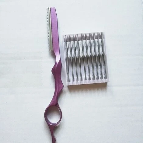 FUIENKO 10 Stücke Klinge + 1 Stücke Ausdünnung Schere Barber Gefieder Stylist Salon Friseur Haar Salon Edelstahl Professionelle Werkzeug,74-4black 3 FUIENKO 10 Stücke Klinge + 1 Stücke Ausdünnung Schere Barber Gefieder Stylist Salon Friseur Haar Salon Edelstahl Professionelle Werkzeug,74-4black – Bild 3