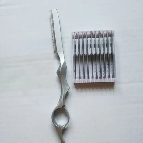 FUIENKO 10 Stücke Klinge + 1 Stücke Ausdünnung Schere Barber Gefieder Stylist Salon Friseur Haar Salon Edelstahl Professionelle Werkzeug,74-4black 4 FUIENKO 10 Stücke Klinge + 1 Stücke Ausdünnung Schere Barber Gefieder Stylist Salon Friseur Haar Salon Edelstahl Professionelle Werkzeug,74-4black – Bild 4