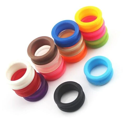 FUIENKO 10 Stücke Professionelle Matte Silica Gel Haar Schere Ring Schneiden Barber Schleife Scissor Kreis Schere Ring Friseur Schere Ringe,Black 1 FUIENKO 10 Stücke Professionelle Matte Silica Gel Haar Schere Ring Schneiden Barber Schleife Scissor Kreis Schere Ring Friseur Schere Ringe,Black