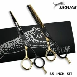 FUIENKO JAGUAR 5.5 & 6,0 Zoll Tesoura De Cabeleireiro Professionelle Schneiden Verdünnung Set Friseur Haar Schere Barber Salons Scheren,5.5 INCH SET-01