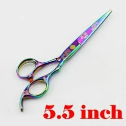FUIENKO Professionelle Japan 440c 5,5 6 Zoll Lila Kirsche Haar Schere Haarschnitt Verdünnung Barber Makas Schneiden Scheren Friseur Schere,5.5 Inch Cutting