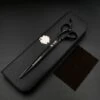 FUIENKO SCHWARZ RITTER Professionelle 8 Zoll Pet Schere Friseursalon Friseur Schneiden Schere Salon,1 Pcs Add Case