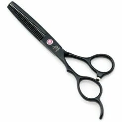 Links Hand Haar Schere 6 ZOLL Schwarz Silbrig Haar Schneiden Scheren Haar Schere Barber Schere Fuienko Einfache Verpackung NEU,Black Thinning