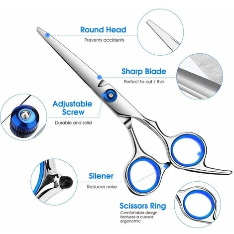 FUIENKO 10PCS Friseur Schere Kit 6 Zoll Professional Hair Schneiden Ausdünnung Schere Edelstahl Friseur Haarschnitt,SET 3,CN 4 FUIENKO 10PCS Friseur Schere Kit 6 Zoll Professional Hair Schneiden Ausdünnung Schere Edelstahl Friseur Haarschnitt,SET 3,CN – Bild 4