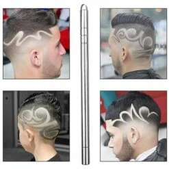 FUIENKO Professionelle Magie Haar Gravur Stift Bart Haar Schere Augenbraue Schnitzen Stift Tattoo Friseur Augenbraue Kopf Modellierung Werkzeuge,1 Pen And 10 Blades,China -Schneidwerkzeug US Store 67130566 4