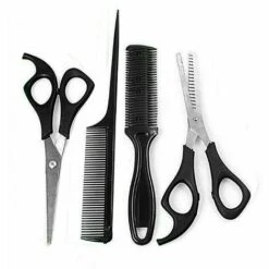 FUIENKO 4Pcs Salon Professional Barber Friseur Set Haar Schneiden Schere Kamm Ausdünnung Schere Flache Zähne Barber Styling Werkzeuge