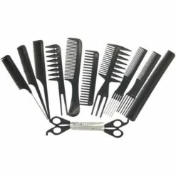 FUIENKO 14 Teile/satz Friseur Schere Kit Professional Hair Schneiden Schere Schere Mit Haar Kämme Cape Haar Pinsel Für Salon Friseure,Black,Vereinigten Staaten -Schneidwerkzeug US Store 67130814 5