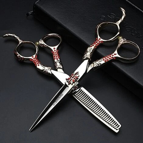 FUIENKO Vintage Haar Salon Cut 6 Zoll Professional Hair Schere Präzision Schere Haarschnitte Chunker Schere Friseur Barber Shop,6 Inch Thinning 2 FUIENKO Vintage Haar Salon Cut 6 Zoll Professional Hair Schere Präzision Schere Haarschnitte Chunker Schere Friseur Barber Shop,6 Inch Thinning – Bild 2