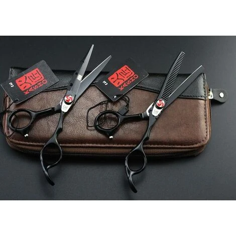 FUIENKO Schere Hair Professional 6 Zoll Schere Friseur Schere Barber Schere Gerade Dünner Werdendes Haar Schneiden Werkzeug,HJ-6B Set Bag 1 FUIENKO Schere Hair Professional 6 Zoll Schere Friseur Schere Barber Schere Gerade Dünner Werdendes Haar Schneiden Werkzeug,HJ-6B Set Bag