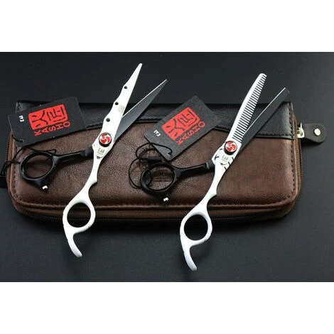 FUIENKO Schere Hair Professional 6 Zoll Schere Friseur Schere Barber Schere Gerade Dünner Werdendes Haar Schneiden Werkzeug,HJ-6B Set Bag 4 FUIENKO Schere Hair Professional 6 Zoll Schere Friseur Schere Barber Schere Gerade Dünner Werdendes Haar Schneiden Werkzeug,HJ-6B Set Bag – Bild 4